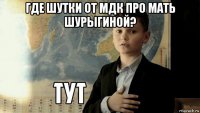 где шутки от мдк про мать шурыгиной? 