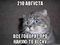 210 августа все говорят про какую-то весну