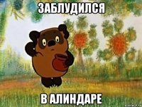 заблудился в алиндаре