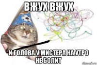 вжух вжух и голова у мистера на утро не болит