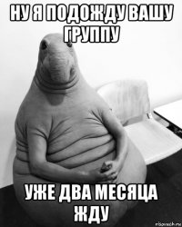 ну я подожду вашу группу уже два месяца жду