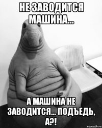 не заводится машина... а машина не заводится... подъедь, а?!