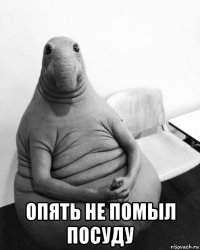  опять не помыл посуду