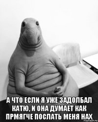  а что если я уже задолбал катю, и она думает как прмягче послать меня нах