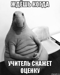 ждёшь когда учитель скажет оценку