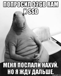 попросил 32gb ram и ssd меня послали нахуй. но я жду дальше.