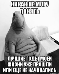 никак не могу понять лучшие годы моей жизни уже прошли или еще не начинались