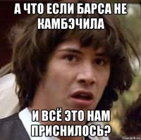 а что если барса не камбэчила и всё это нам приснилось?