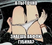 а ты точно знаешь вафлю губина?