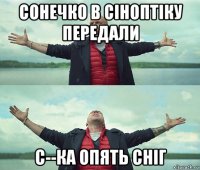 сонечко в сіноптіку передали с--ка опять сніг