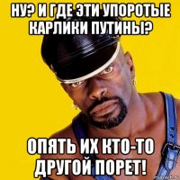 ну? и где эти упоротые карлики путины? опять их кто-то другой порет!