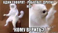 одни говорят - работает, другие - нет кому верить?