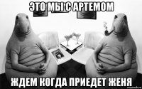 это мы с артемом ждем когда приедет женя