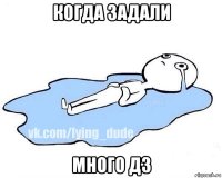 когда задали много дз