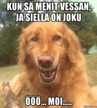 kun sä menit vessan, ja siellä on joku ööö... moi.....