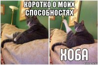 коротко о моих способностях 