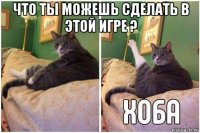 что ты можешь сделать в этой игре ? 