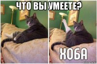 что вы умеете? 