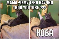 мама :чему тебя научил твой youtube ??? 