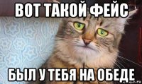 вот такой фейс был у тебя на обеде