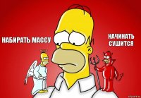 Набирать массу Начинать сушится