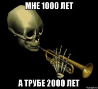 мне 1000 лет а трубе 2000 лет