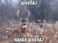 школа? какая школа?