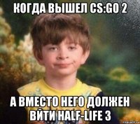 когда вышел cs:go 2 а вместо него должен вйти half-life 3