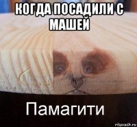 когда посадили с машей 