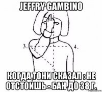 jeffry gambino когда тони сказал : не отстоишь - бан до 38 г.