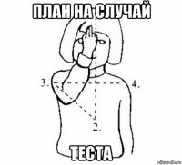 план на случай теста