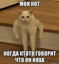 мой кот когда ктото говорит что он няха