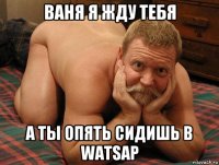 ваня я жду тебя а ты опять сидишь в watsap