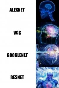 AlexNEt VGG GoogleNet ResNET