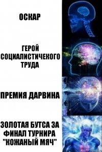 оскар герой социалистичекого труда премия дарвина золотая бутса за финал турнира "кожаный мяч"