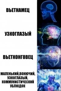 Вьетнамец Узкоглазый Вьетконговец МАЛЕНЬКИЙ,ВОНЮЧИЙ,
УЗКОГЛАЗЫЙ,
КОММУНИСТИЧЕСКИЙ УБЛЮДОК