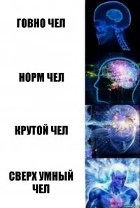 говно чел норм чел крутой чел сверх умный чел