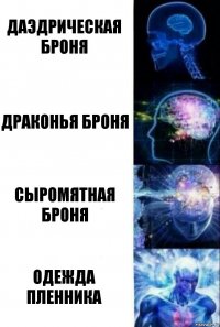 Даэдрическая броня Драконья броня Сыромятная броня Одежда пленника