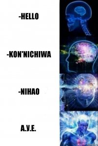 -Hello -Kon'nichiwa -Nihao А.У.Е.