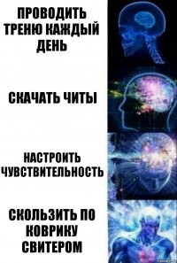 проводить треню каждый день скачать читы настроить чувствительность скользить по коврику свитером