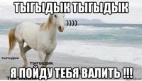 тыгыдык тыгыдык я пойду тебя валить !!!