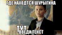 где находтся шурыгина введи текст