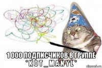  1 000 подписчиков в группе * k o t _ m a n y l *