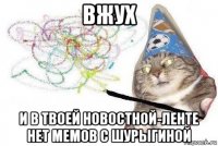 вжух и в твоей новостной-ленте нет мемов с шурыгиной