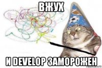 вжух и develop заморожен