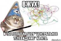 вжух! и ты попал на шоу "центральное телевидение" на нтв.