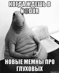 когда ждешь в n@dur новые мемны про глуховых