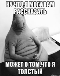 ну что,я могу вам рассказать может о том,что я толстый