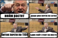 нейм растет даша уже почти по сотке биток почти по 1100 один лайт стоит на месте