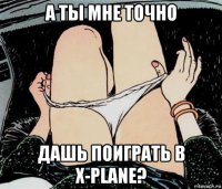 а ты мне точно дашь поиграть в x-plane?